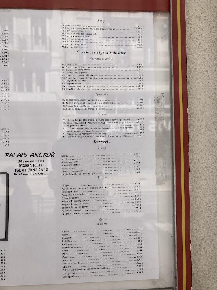 Restaurant Le Palais d'Angkor - Menu Image 4